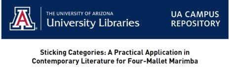Sticking Categories: A Practical Application in Contemporary Literature for Four-Mallet Marimba