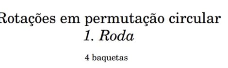 (1) Rotações em permutação circular
